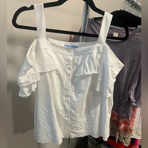 Draper James White Blouse